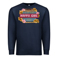 Navy welcome to the fabulous happy girl avenue Premium Sweatshirt - MaliasSmallBusiness