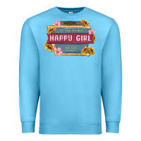 Ocean Blue welcome to the fabulous happy girl avenue Premium Sweatshirt - MaliasSmallBusiness