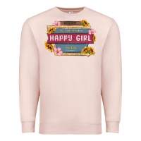 Pale Pink welcome to the fabulous happy girl avenue Premium Sweatshirt - MaliasSmallBusiness