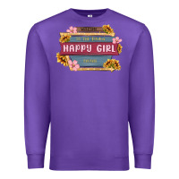 Purple welcome to the fabulous happy girl avenue Premium Sweatshirt - MaliasSmallBusiness