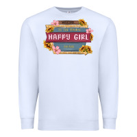 White welcome to the fabulous happy girl avenue Premium Sweatshirt - MaliasSmallBusiness