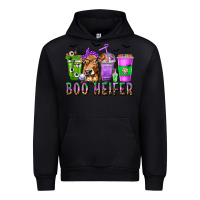 Black Boo Heifer Coffee Cups with Halloween Urban Hoodie - texasbilliewilder