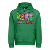 Emerald Boo Heifer Coffee Cups with Halloween Urban Hoodie - texasbilliewilder