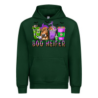 Forest Green Boo Heifer Coffee Cups with Halloween Urban Hoodie - texasbilliewilder