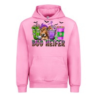Fuchsia Pink Boo Heifer Coffee Cups with Halloween Urban Hoodie - texasbilliewilder