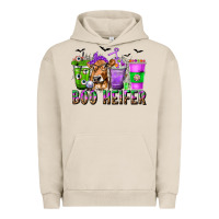Pigment French Oak Boo Heifer Coffee Cups with Halloween Urban Hoodie - texasbilliewilder