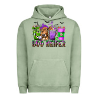 Pigment Oil Green Boo Heifer Coffee Cups with Halloween Urban Hoodie - texasbilliewilder