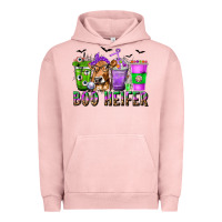 Pigment Salmon Boo Heifer Coffee Cups with Halloween Urban Hoodie - texasbilliewilder