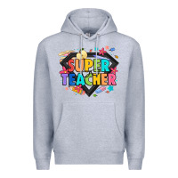 Heather Grey super teacher Premium Hoodie - Artiststas