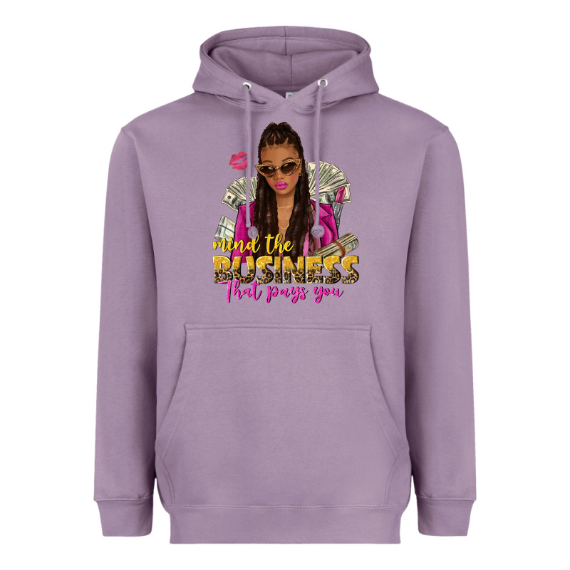 Mind The Business That Pays You Afro Woman Heavyweight Hoodie by NancyCooperArtShop | Teevron