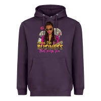 Plum mind the business that pays you afro woman Heavyweight Hoodie - NancyCooperArtShop