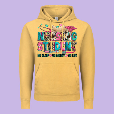 Nursing Student Vintage Hoodie Designed By Zillion Design Studio