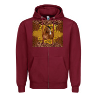 Burgundy horse Zipper Hoodie - BarkalooDesign
