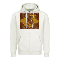 Oatmeal Heather horse Zipper Hoodie - BarkalooDesign
