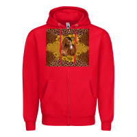 Red horse Zipper Hoodie - BarkalooDesign
