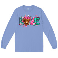 Colony Blue love easter floral longhaired cow Long Sleeve Tee - Jasminsmagicworld