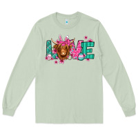 Matcha love easter floral longhaired cow Long Sleeve Tee - Jasminsmagicworld