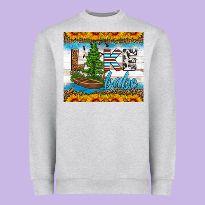 Lake Babe Tumbler Heavyweight Sweatshirt Designed By Hra Design Shop