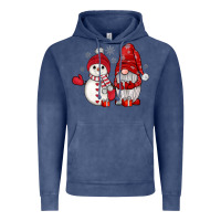 Vintage Denim snowman gnome Vintage Hoodie - JahusDesignShop