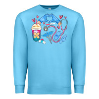 Ocean Blue nurse life Premium Sweatshirt - MaliasSmallBusiness