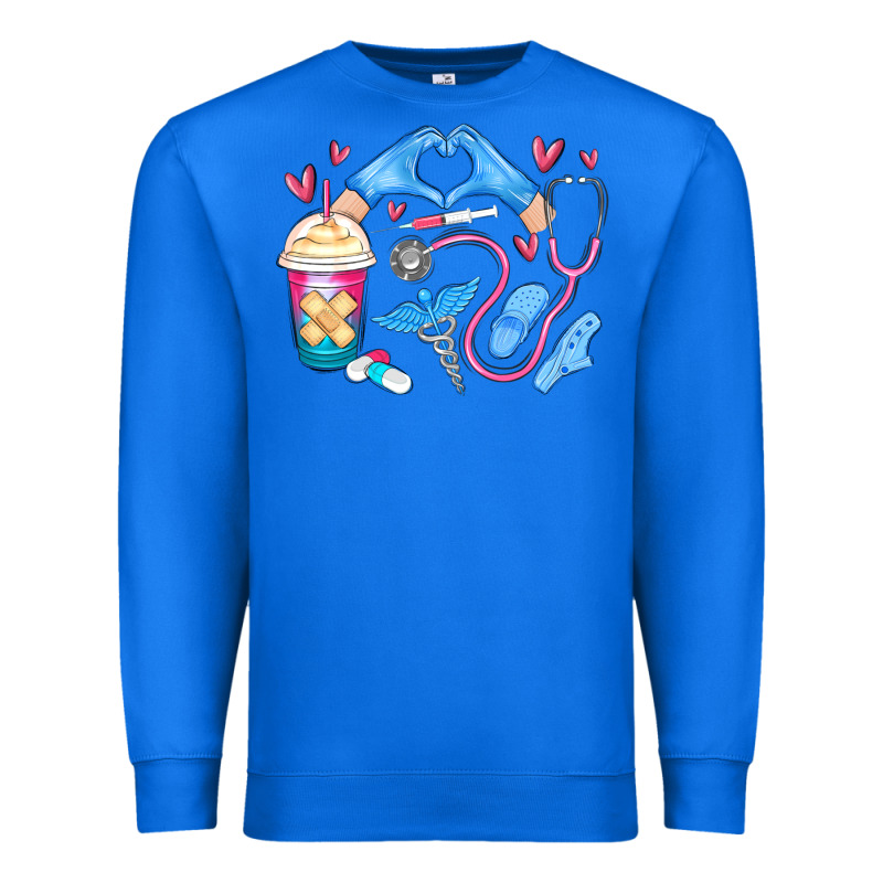 Nurse Life Premium Sweatshirt by MaliasSmallBusiness | Teevron