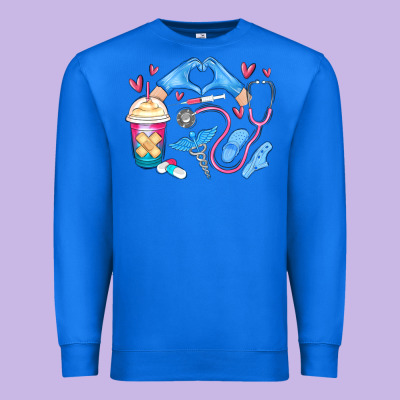 Nurse Life Premium Sweatshirt Designed By Maliassmallbusiness