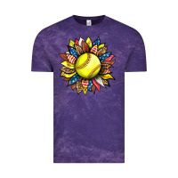 Cloud Purple softball sunflower Vintage Tee - HRA Design Shop