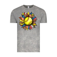 Cloud Rock softball sunflower Vintage Tee - HRA Design Shop