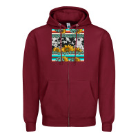 Burgundy sunflower cowhide serape coaster Zipper Hoodie - BarkalooDesign
