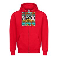 Red sunflower cowhide serape coaster Zipper Hoodie - BarkalooDesign