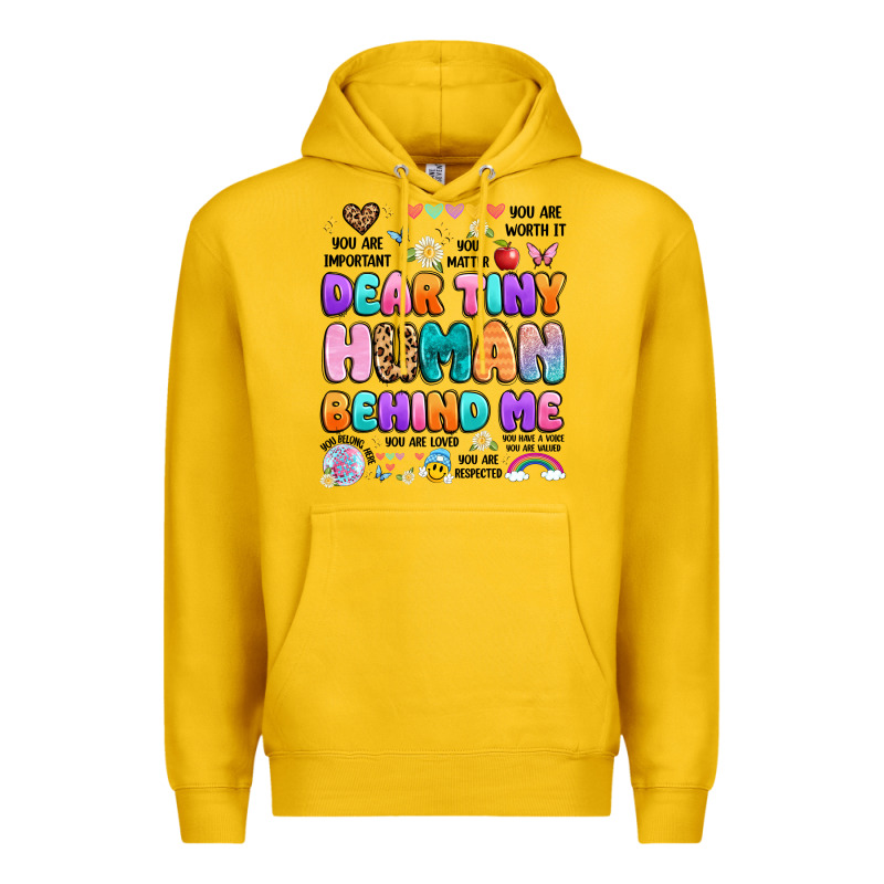 Dear Tiny Human Behind Me Premium Hoodie by Artiststas | Teevron