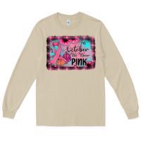 Mushroom in october we wear pink Long Sleeve Tee - JahusDesignShop