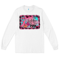 White in october we wear pink Long Sleeve Tee - JahusDesignShop