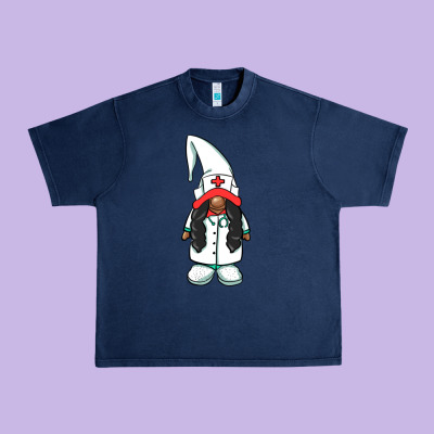 African American Nurse Gnome Urban Heavy Tee Designed By Barkaloodesign