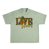 Oil Green love summer pinapple Urban Heavy Tee - CowhideDigitalArt
