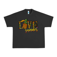 Pigment Black love summer pinapple Urban Heavy Tee - CowhideDigitalArt