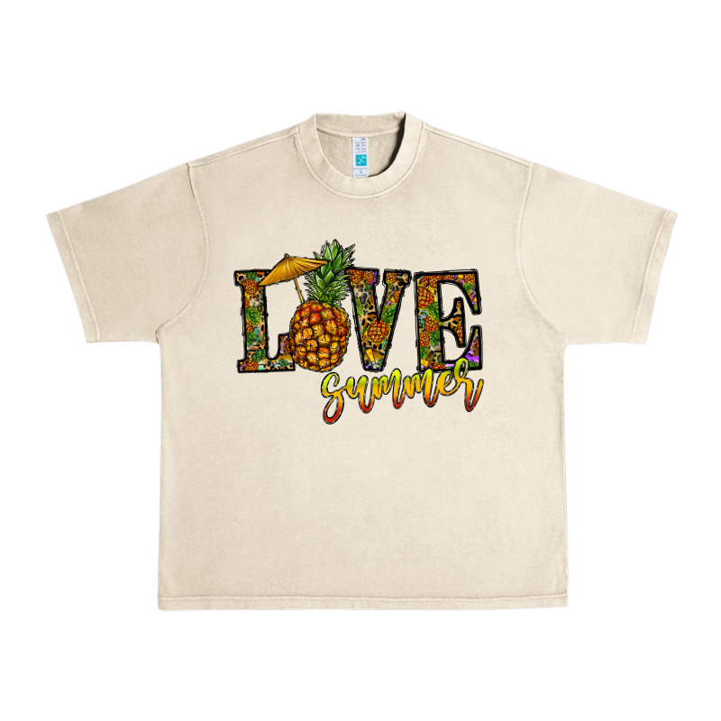 Love Summer Pinapple Urban Heavy Tee by CowhideDigitalArt | Teevron