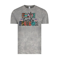 Cloud Rock faith family freedom Vintage Tee - CowhideDigitalArt