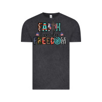 Vintage Black faith family freedom Vintage Tee - CowhideDigitalArt