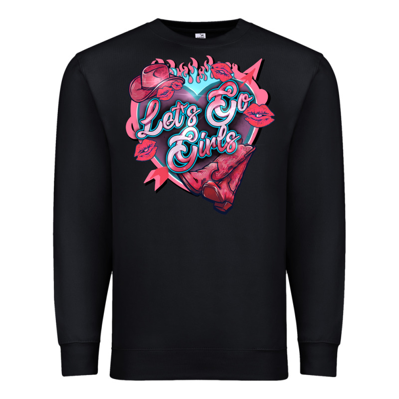 Lets Go Girls Pink Premium Sweatshirt by NancyCooperArtShop | Teevron