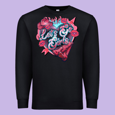 Lets Go Girls Pink Premium Sweatshirt Designed By Nancycooperartshop