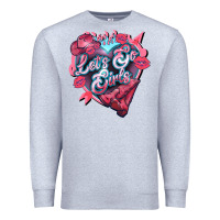 Heather Grey lets go girls pink Premium Sweatshirt - NancyCooperArtShop
