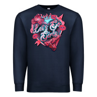 Navy lets go girls pink Premium Sweatshirt - NancyCooperArtShop