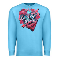 Ocean Blue lets go girls pink Premium Sweatshirt - NancyCooperArtShop