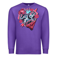 Purple lets go girls pink Premium Sweatshirt - NancyCooperArtShop