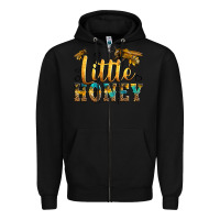 Black Western Little Honey Bee Zipper Hoodie - LillyAllenDesigns