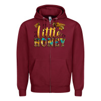 Burgundy Western Little Honey Bee Zipper Hoodie - LillyAllenDesigns