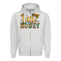 Dove Grey Western Little Honey Bee Zipper Hoodie - LillyAllenDesigns