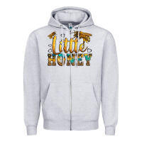 Heather Grey Western Little Honey Bee Zipper Hoodie - LillyAllenDesigns