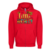 Red Western Little Honey Bee Zipper Hoodie - LillyAllenDesigns